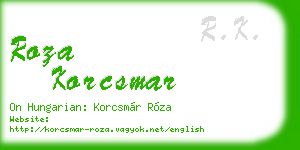 roza korcsmar business card